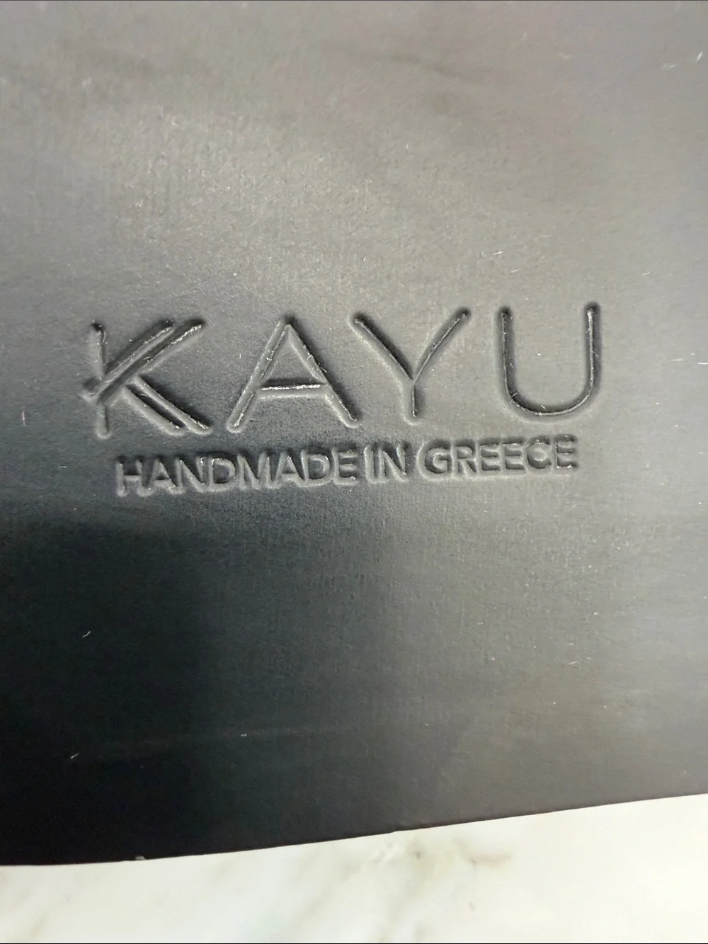 KAYU Black Leather Slide Sandals Size 40 Hand Made in Greece